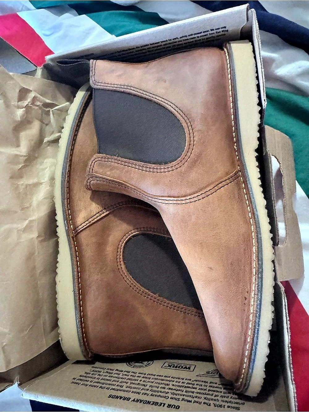 Red Wing Weekender Chelsea Leather Boots Brown US 13 D